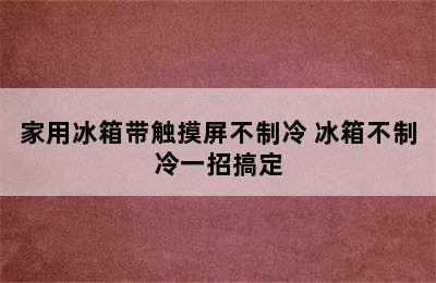 家用冰箱带触摸屏不制冷 冰箱不制冷一招搞定